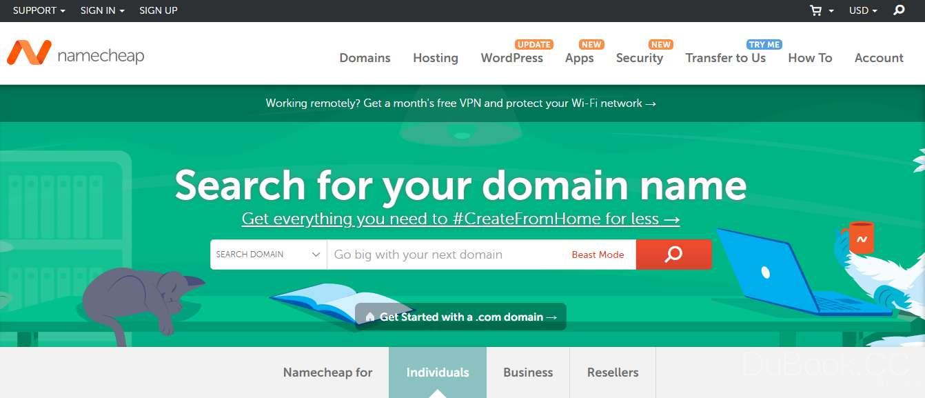 NameCheap：COM：$5.88/年 net：$9.98/年 org：$10.88/年 